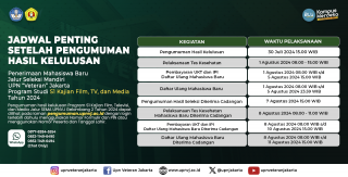 Pengumuman Hasil Kelulusan Program Studi S1 Kajian Film, Televisi, Dan Media Jalur SEMA UPN “Veteran” Jakarta Tahun 2024